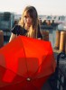 Red Folding Compact Umbrella by Anatole of Paris – DAUPHINE