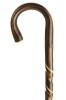 Chestnut Spiral Crook Handled Walking Stick