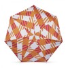 Orange and Pink Oversize Gingham Folding Compact Umbrella by Anatole of Paris  SLOANE