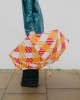 Orange and Pink Oversize Gingham Folding Compact Umbrella by Anatole of Paris  SLOANE