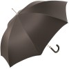 Luxury Gents Black Umbrella with Black Leather Handle by Pasotti