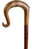 Handmade Large Walnut Shepherd's Crook on Hazel Shaft