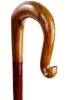 Handmade Large Walnut Shepherd's Crook on Hazel Shaft