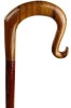 Handmade Large Walnut Shepherd's Crook on Hazel Shaft