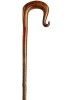 Handmade American Walnut Shepherd's Crook on Hazel Shaft