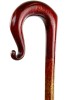 Handmade Mahogany Shepherd's Crook on Hazel Shaft