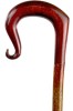 Handmade Mahogany Shepherd's Crook on Hazel Shaft