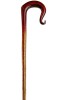 Handmade Mahogany Shepherd's Crook on Hazel Shaft