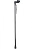 Extra Long & Strong Black Anatomical Fisher Handled Walking Stick - Right Handed