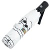 Music Notes Auto Open & Close Folding Umbrella - White