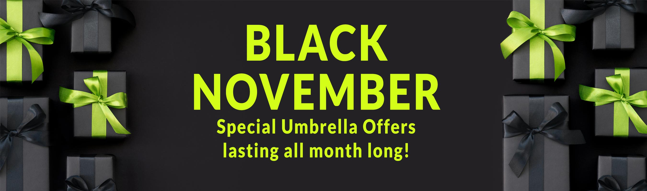 Black November at The Stick & Cane Shop - Amazing Umbrella & Walking Stick Sale You Wont Want to Miss!