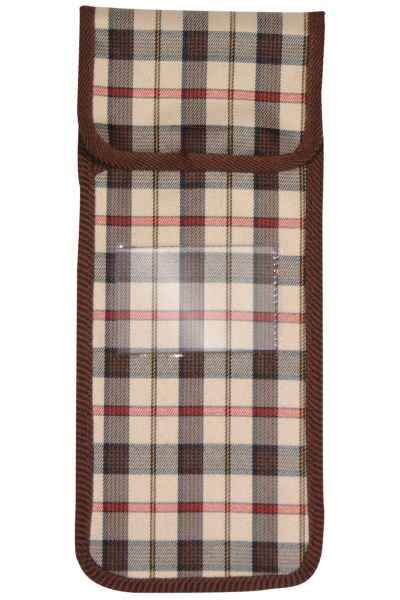 Brown Check Pouch for Folding Sticks