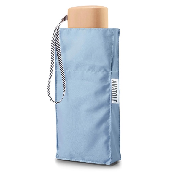 Sky Blue Folding Compact Umbrella by Anatole of Paris  ASTRID