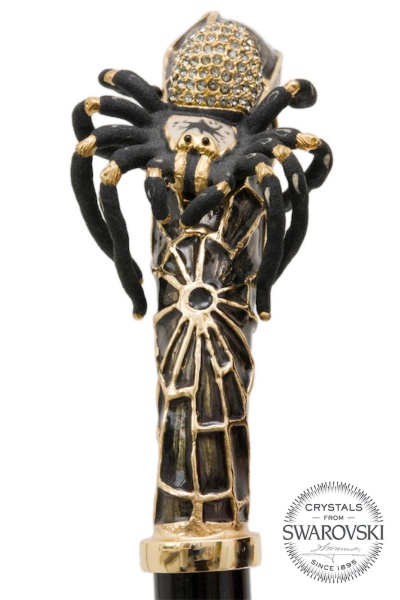 Spider Collectors Cane with Swarovski Crystals by Pasotti