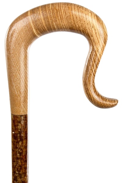 Handmade Oak Shepherd's Crook on Hazel