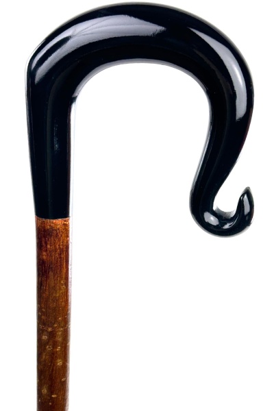 Handmade Buffalo Horn Shepherds Crook on Hazel Shaft