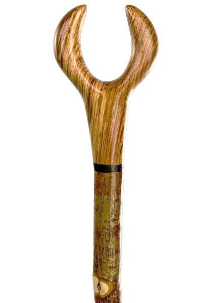 Handmade Country Oak Thumbstick on Hazel Shaft